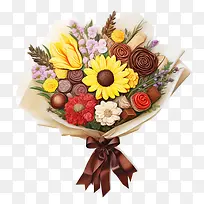 国际巧克力日-国际巧克力日花束巧克力鲜花糖果