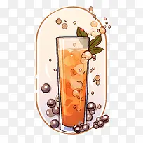 珍珠奶茶-橙子