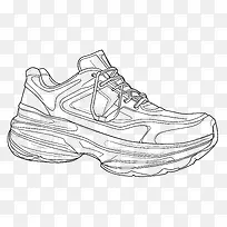 素描运动鞋-素描运动鞋跑步鞋运动鞋运动鞋鞋