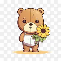 泰迪熊日-向日葵