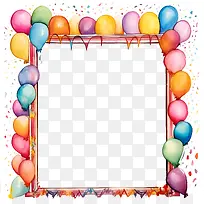 生日派对框架-生日派对框架派对生日气球五彩纸屑