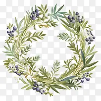 橄榄花环-橄榄花环花环花卉绿色蓝色