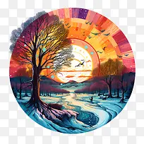 十二月至日-冬季景观