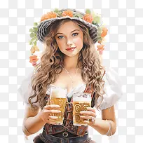 慕尼黑啤酒节-慕尼黑啤酒节啤酒女孩慕尼黑啤酒节啤酒杯