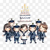 海军生日-生日蛋糕