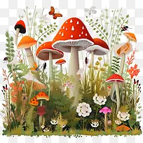 蘑菇屋-蘑菇屋蘑菇红蘑菇白蘑菇真菌