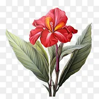 美人蕉-红色的花