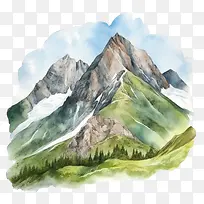 山林-山林多山雪景崎岖