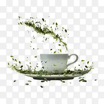 国际茶日-国际茶日茶杯碟叶