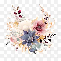 婚礼花艺请柬设计-插花