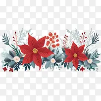 一品红花边框-冬青