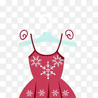 卡通礼服-卡通礼服圣诞礼服派对礼服红色礼服雪花图案
