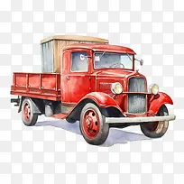 老式卡车-老式卡车卡车红色复古经典