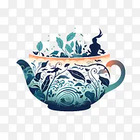 国际茶日-花卉图案