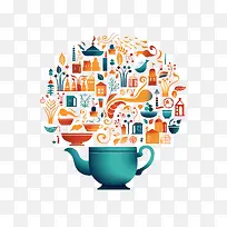 国际茶日-国际茶日茶杯茶壶茶叶