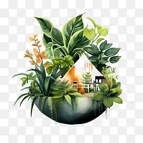 室内植物欣赏日-室内植物欣赏日绿色植物多肉植物园艺自然