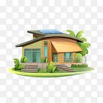 生态屋-生态屋绿色现代住宅太阳能电池板