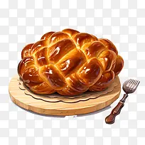 Challah面包-Challah面包面包烘焙食品面包编织