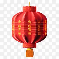 中国红灯笼-中国红灯笼与金色装饰的插图