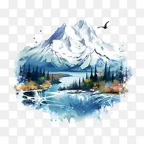 阿拉斯加日-阿拉斯加日山水景观荒野