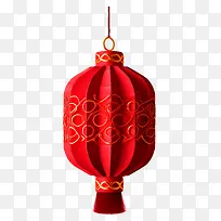 红灯笼-黑底红灯笼,金色装饰