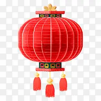红灯笼-挂在木框上的点燃的红灯笼