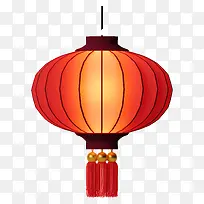 红灯笼-黑色背景上有金色流苏的红灯笼