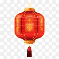 中国灯笼-带有红色和金色口音的中国灯笼