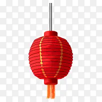红纸灯笼-挂在黑色上的金色设计的红灯笼