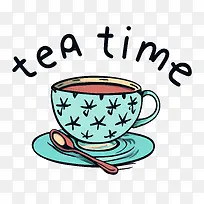 茶时间-茶时间茶茶杯勺子杯子