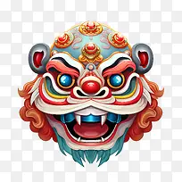 中国舞狮头-中国舞狮头狮头面具中国文化化装舞会