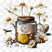 洋甘菊茶-洋甘菊茶花雏菊杯茶