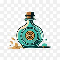 法力瓶-法力瓶瓶蓝色液体酒
