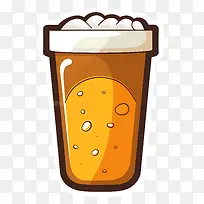 啤酒杯-透明玻璃啤酒杯,带有轻质泡沫