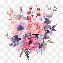 婚礼花卉请柬设计-橙色
