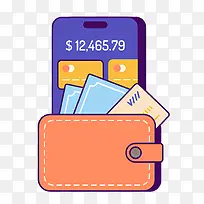 钱-钱信用卡现金钱包支付