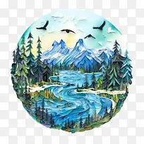 阿拉斯加日-阿拉斯加日风景山水天空