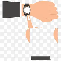 手表-10:00和6:00时手持手表