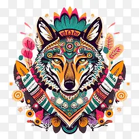 狼头-狼头狼部落花卉华丽